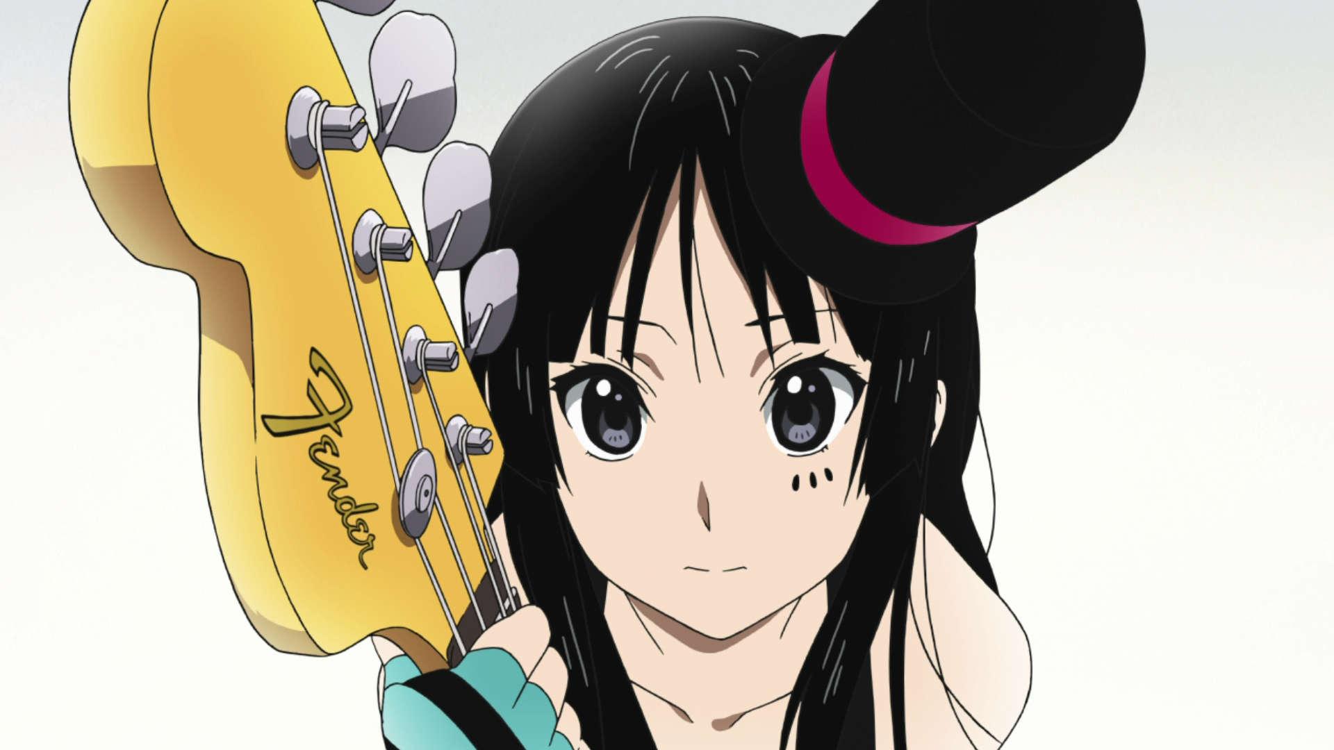 Mio Akiyama HD Wallpaper – K-ON! Anime Guitar Star Spotlight, image size:1920x1080