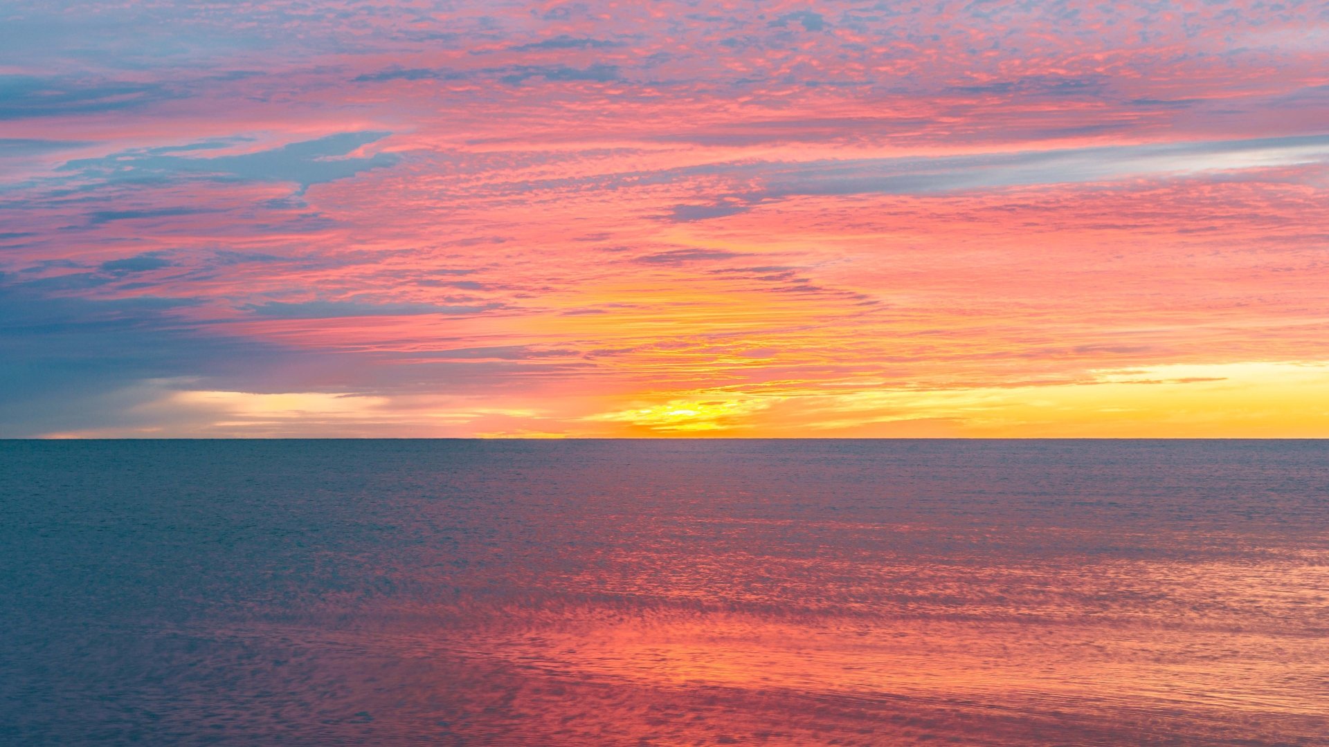 Download Sunset Cloud Horizon Nature Ocean 4k Ultra HD Wallpaper ...