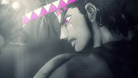 A striking HD wallpaper featuring Joseph Joestar from Jojo's Bizarre Adventure: Battle Tendency, showcasing his determined expression and iconic design in a dynamic anime style.