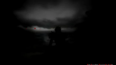 Dark, eerie HD anime wallpaper depicting a shadowy figure from Death Note against a cloudy, ominous sky, creating a mysterious and intense atmosphere.