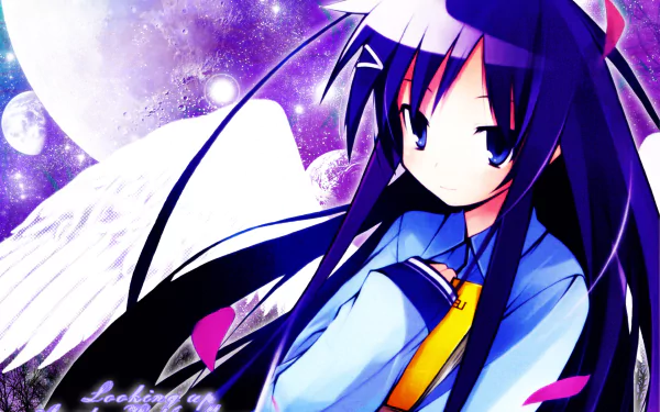 Anime Hanbun no Tsuki ga Noboru Sora HD Desktop Wallpaper | Background Image