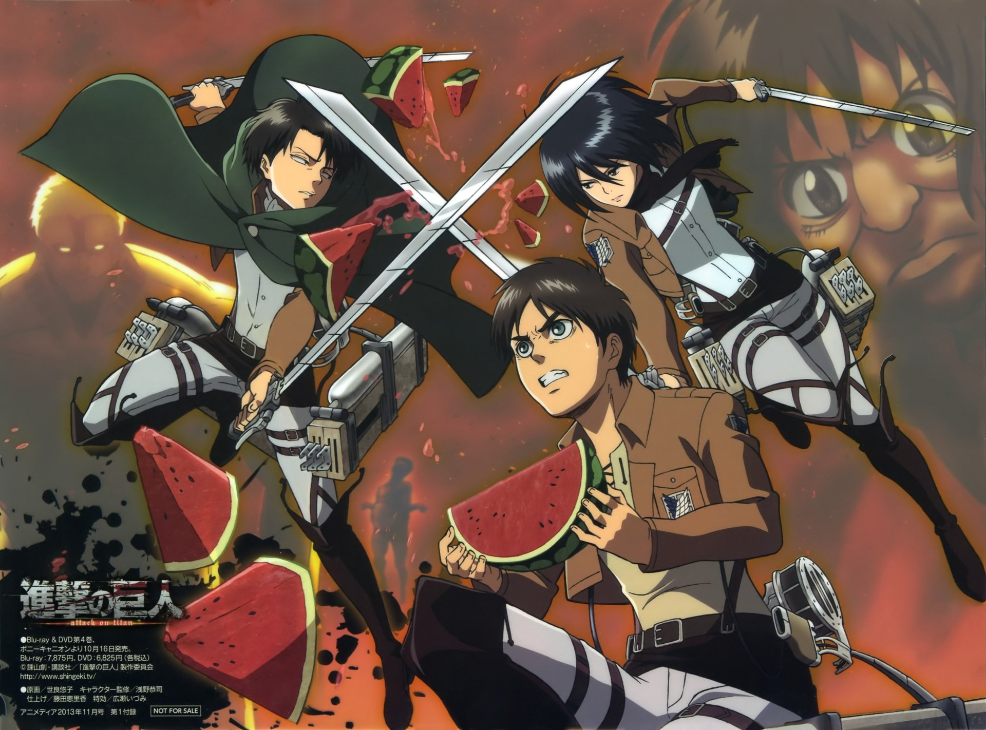 Download Eren Yeager Levi Ackerman Mikasa Ackerman Anime Attack On Titan Eren & Mikasa 4k Ultra HD Wallpaper