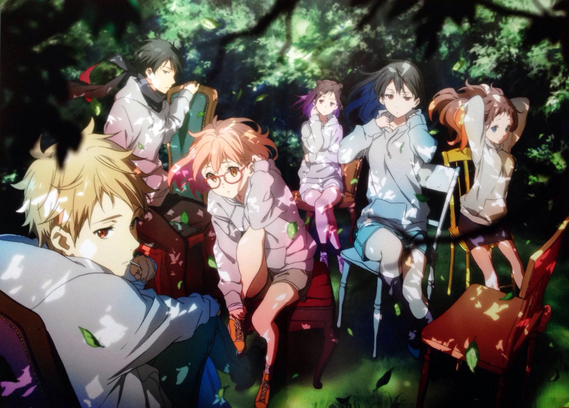 Beyond the Boundary HD Wallpaper: Captivating Anime Ensemble