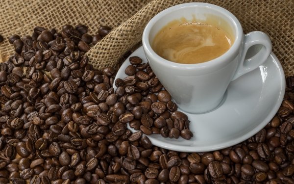 Food Coffee Coffee Beans Cup HD Wallpaper | Background Image