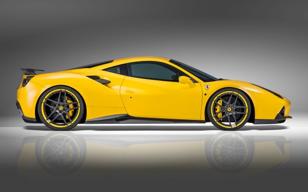 Vehicles Ferrari 488 Ferrari Novitec Rosso Ferrari 488 GTB Yellow Car Tuning HD Wallpaper | Background Image