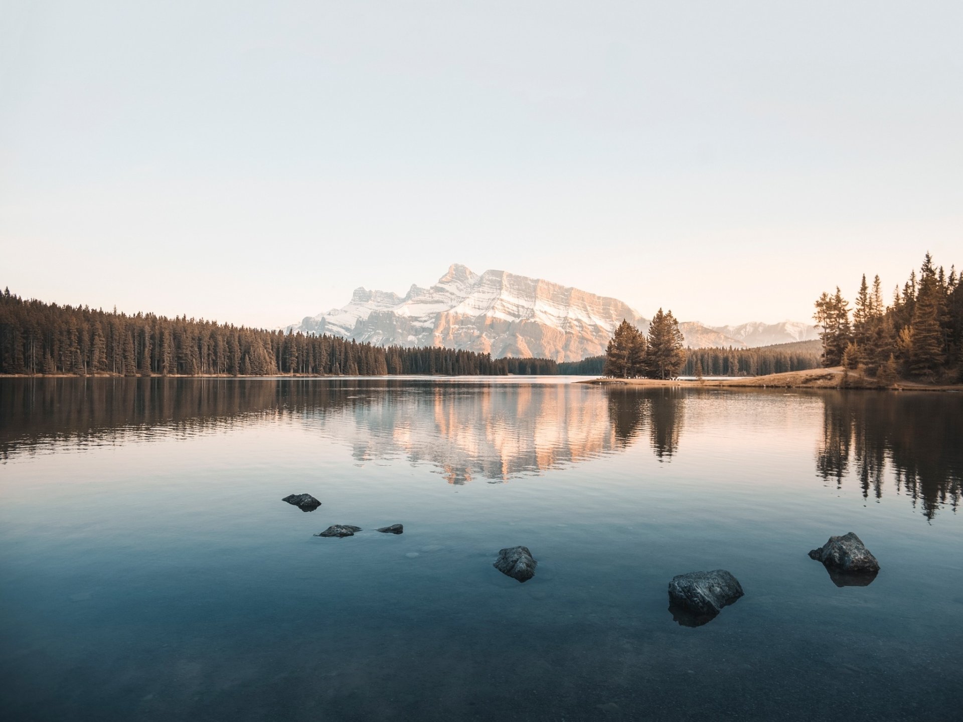 Download Landscape Reflection Nature Mountain Lake HD Wallpaper