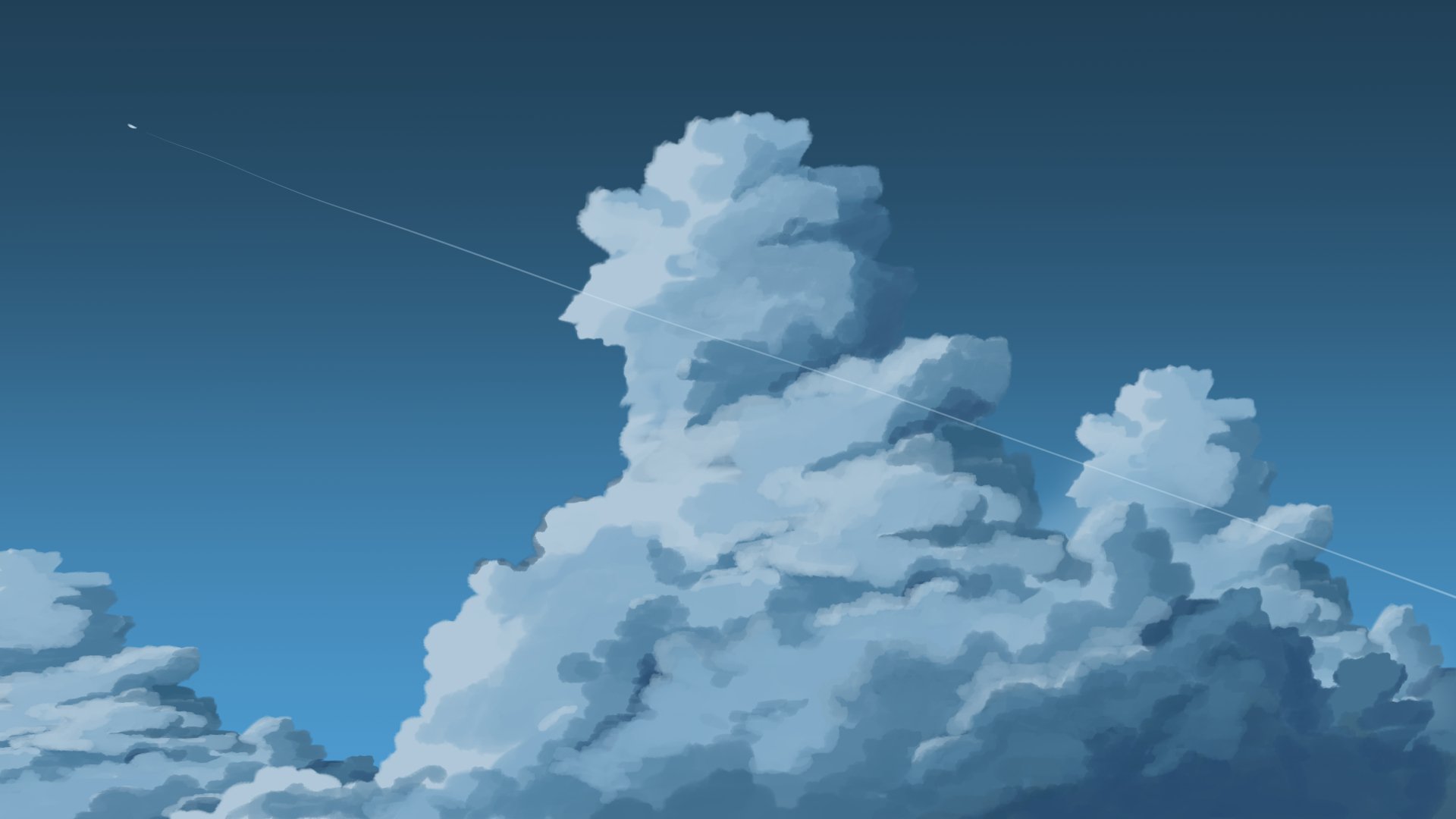 Download Cloud Anime Sky Sky Anime HD Wallpaper by 九八