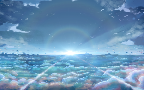 Anime Sky Cloud Sun HD Wallpaper | Background Image