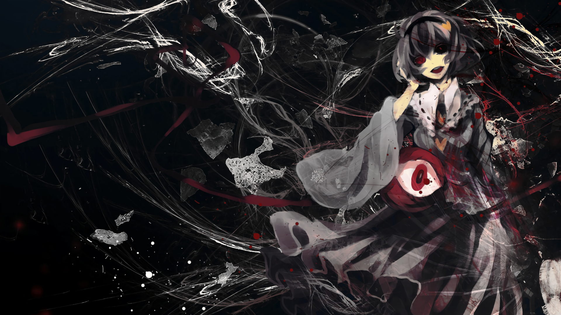 Download Dark Satori Komeiji Anime Touhou Dark Anime HD Wallpaper