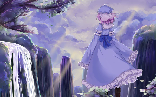 Yuyuko Saigyouji Anime Touhou HD Desktop Wallpaper | Background Image