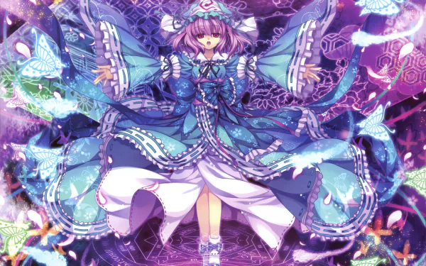 Yuyuko Saigyouji Anime Touhou HD Desktop Wallpaper | Background Image