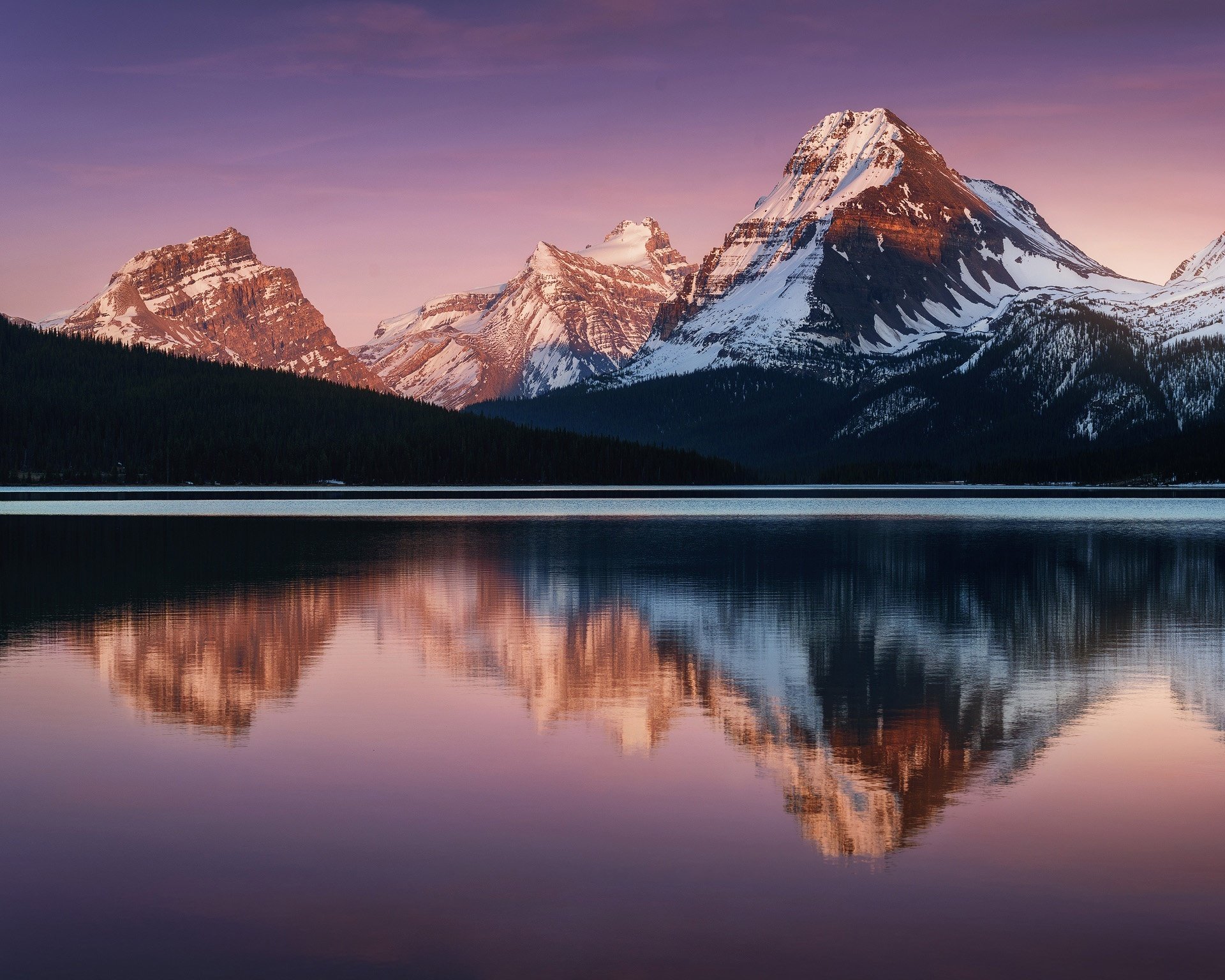Download Peak Winter Mountain Lake Nature Reflection HD Wallpaper ...