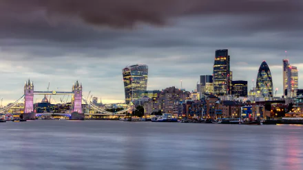 skyscraper building night Thames United Kingdom Tower Bridge city man made London HD Desktop Wallpaper | Background Image
