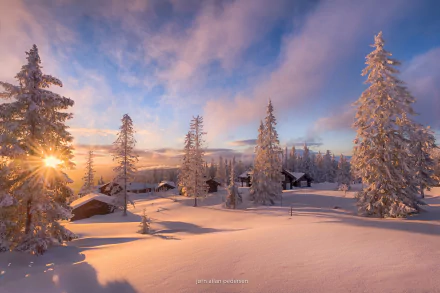  Winter Village by Jørn Allan Pedersen