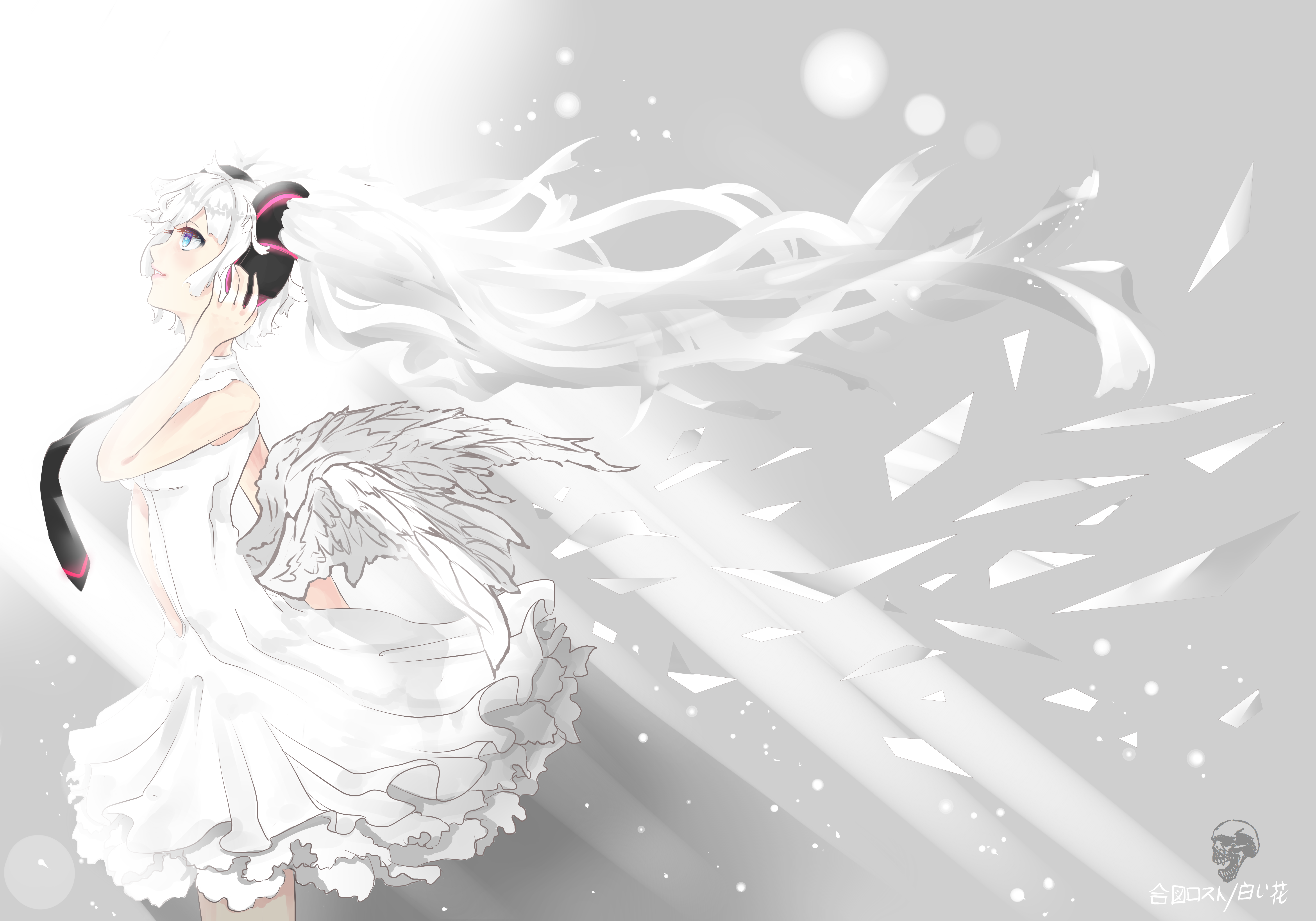 All White Anime Wallpaper