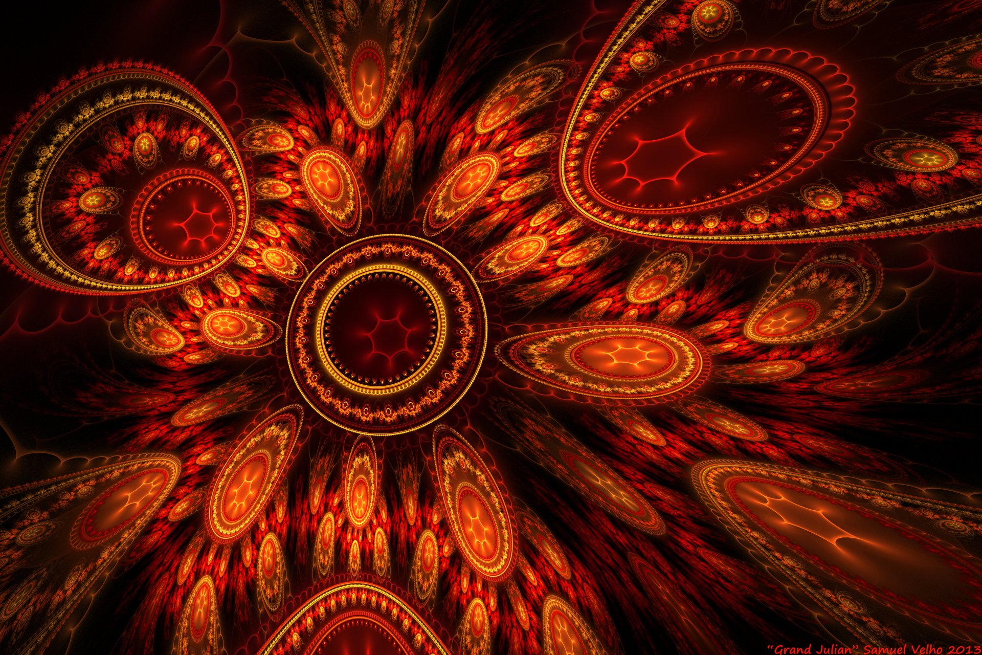 Download Red Orange (Color) Abstract Fractal HD Wallpaper by Samuel ...