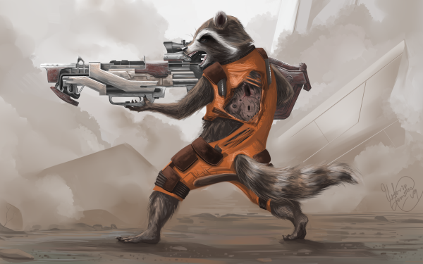 Comics Rocket Raccoon Weapon HD Wallpaper | Background Image