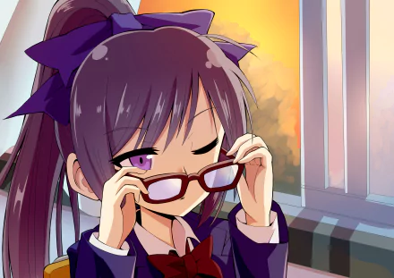 glasses Anime Original HD Desktop Wallpaper | Background Image