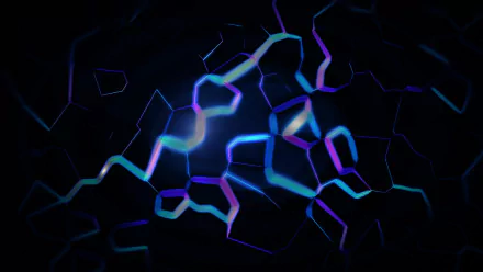 Abstract blue light patterns with glowing lines create a dynamic, futuristic design in this HD PC desktop wallpaper background.