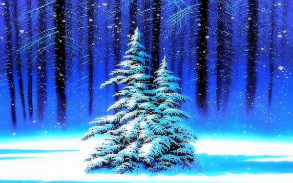 Artistic Winter Forest Tree Snow HD Wallpaper | Background Image