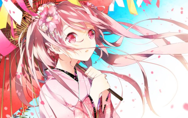 Anime Vocaloid Sakura Miku HD Wallpaper | Background Image