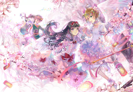 Keroberos (Card Captor Sakura) Meiling Li Syaoran Li Tomoyo Daidouji Sakura Kinomoto Anime Cardcaptor Sakura HD Desktop Wallpaper | Background Image