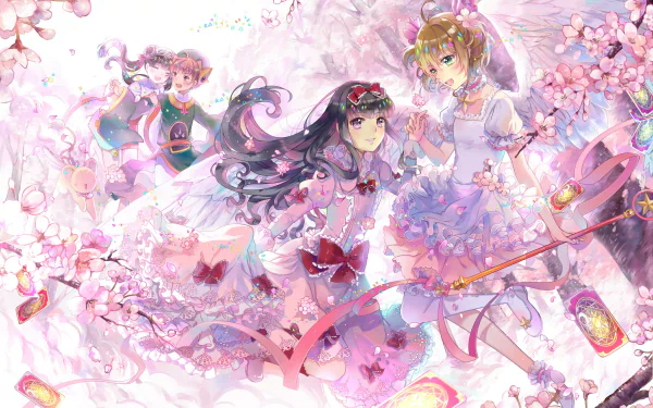 Keroberos (Card Captor Sakura) Meiling Li Syaoran Li Tomoyo Daidouji Sakura Kinomoto Anime Cardcaptor Sakura HD Desktop Wallpaper | Background Image