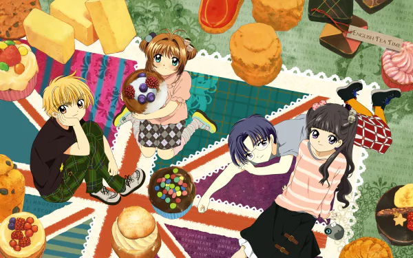 Tomoyo Daidouji Syaoran Li Sakura Kinomoto Anime Cardcaptor Sakura HD Desktop Wallpaper | Background Image