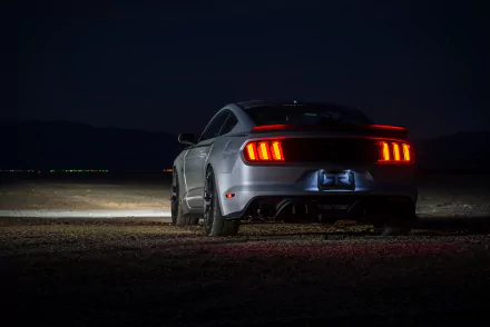 muscle car night car silver car Ford Ford Mustang vehicle Ford Mustang RTR HD Desktop Wallpaper | Background Image