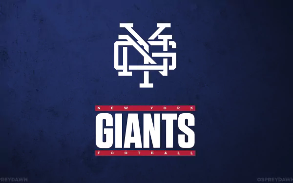 HD desktop wallpaper featuring the New York Giants logo on a blue background.