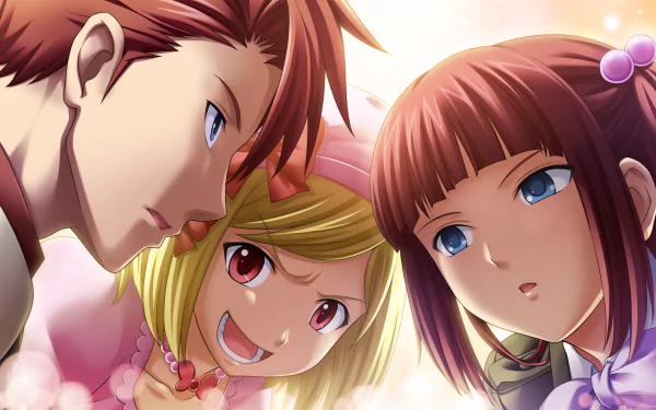Battler Ushiromiya Ange Ushiromiya Lambdadelta (Umineko no Naku Koro ni) Anime Umineko: When They Cry HD Desktop Wallpaper | Background Image