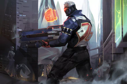Soldier: 76 (Overwatch) video game Overwatch HD Desktop Wallpaper | Background Image