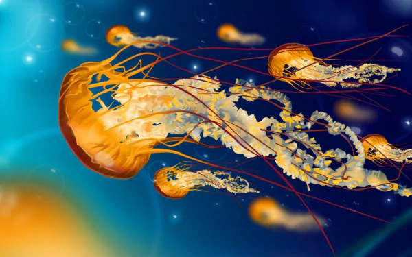 Animal jellyfish HD Desktop Wallpaper | Background Image