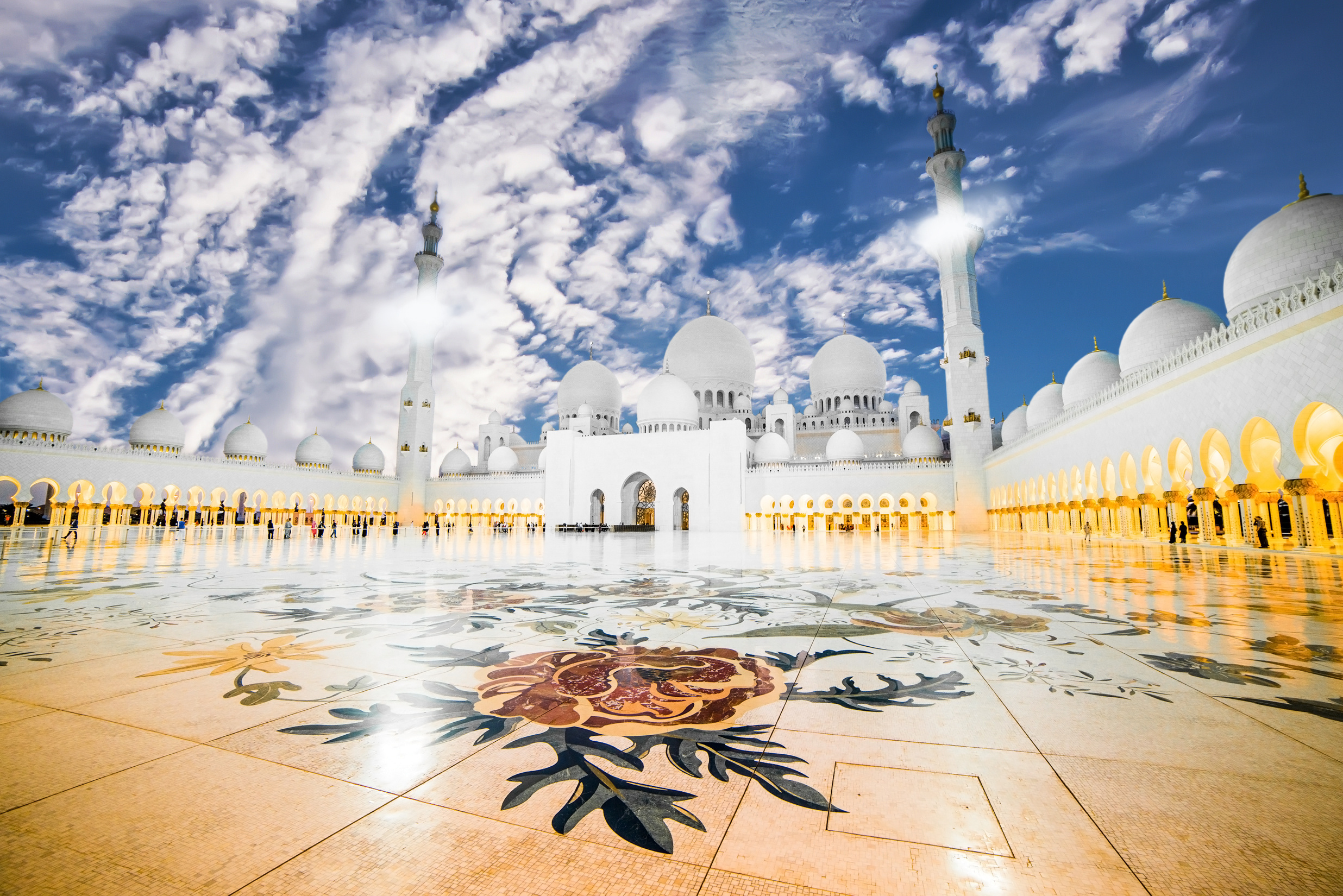 Religious Sheikh Zayed Grand Mosque HD Wallpaper | Background Image
