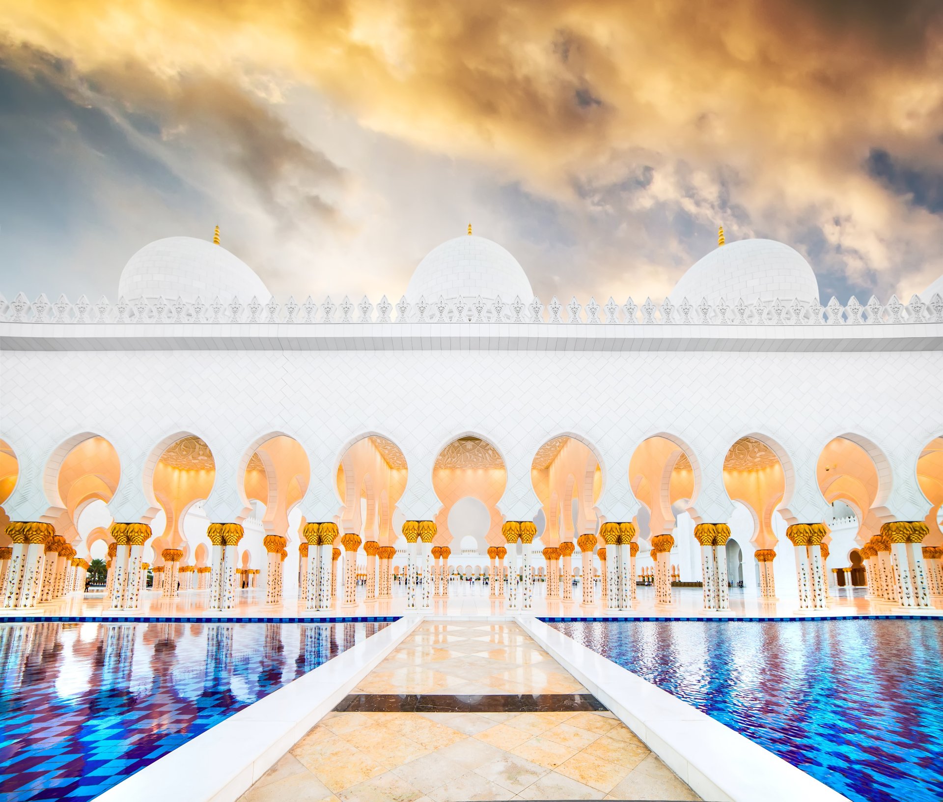 Download Religious Sheikh Zayed Grand Mosque HD Wallpaper