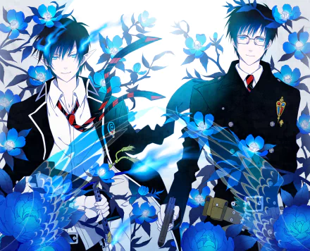Rin Okumura Yukio Okumura Anime Blue Exorcist HD Desktop Wallpaper | Background Image