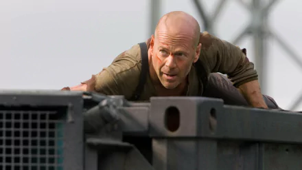 John McClane Bruce Willis movie Live Free or Die Hard HD Desktop Wallpaper | Background Image
