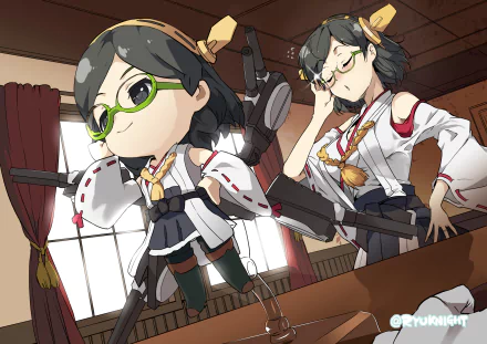 Kirishima (Kancolle) Anime Kantai Collection HD Desktop Wallpaper | Background Image