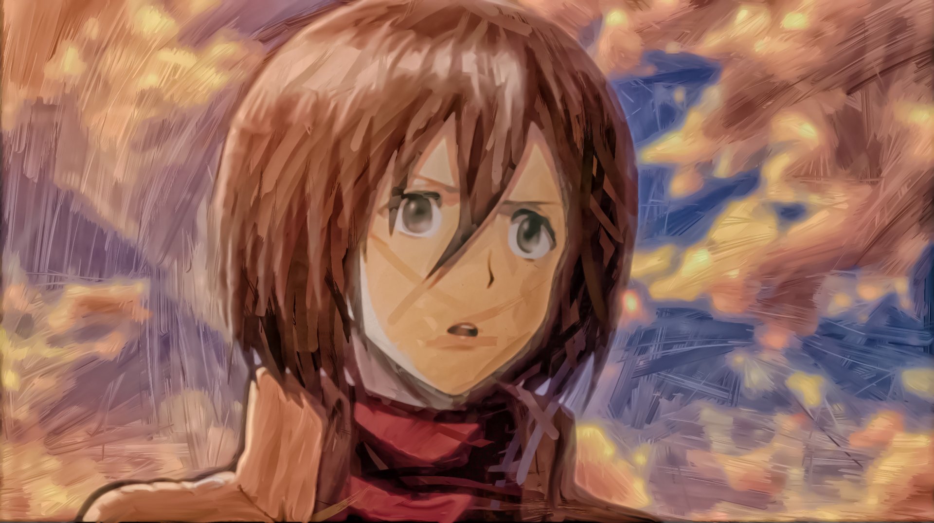 mikasa atttack on titan by Anaswallpapers7