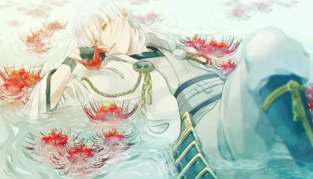 Tsurumaru Kuninaga Anime Touken Ranbu HD Desktop Wallpaper | Background Image