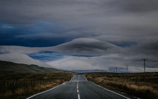 Man Made Road Nature Landscape Sky Cloud HD Wallpaper | Background Image