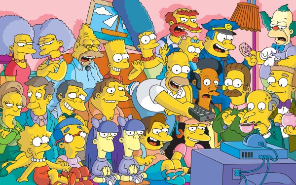 TV Show The Simpsons Homer Simpson Lisa Simpson Marge Simpson Bart Simpson Maggie Simpson Krusty The Clown HD Wallpaper | Background Image