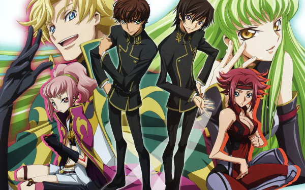 Gino Weinberg Anya Alstreim Suzaku Kururugi Lelouch Lamperouge Kallen Kōzuki C.C. (Code Geass) Anime Code Geass HD Desktop Wallpaper | Background Image