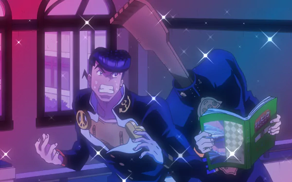 Josuke Higashikata Mikitaka Hazekura Anime Jojo's Bizarre Adventure HD Desktop Wallpaper | Background Image