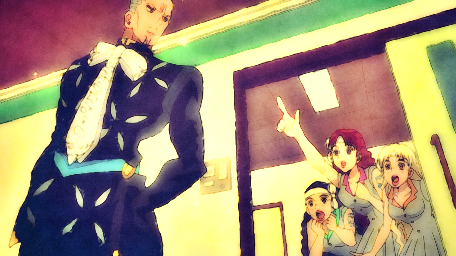 Download Yuya Fungami Anime Jojo's Bizarre Adventure HD Wallpaper by Terumi Nishii