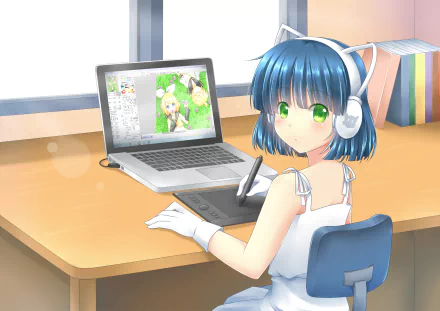 Utau Ryone Yami Rin Kagamine Len Kagamine Vocaloid Anime crossover HD Desktop Wallpaper | Background Image