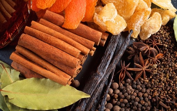 Food Herbs and Spices Cinnamon Vanilla Star Anise HD Wallpaper | Background Image