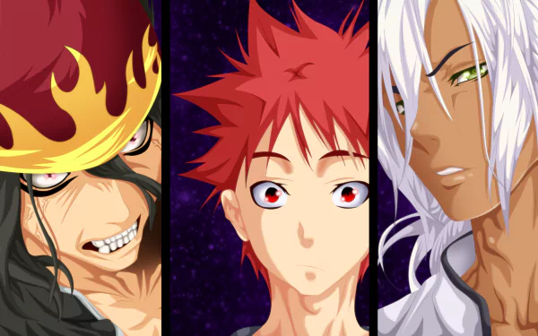 Akira Hayama Ryō Kurokiba Sōma Yukihira Anime Food Wars: Shokugeki no Soma HD Desktop Wallpaper | Background Image