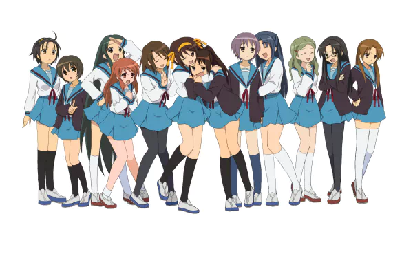 Emiri Kimidori Yuki Nagato Mikuru Asahina Haruhi Suzumiya Anime The Melancholy of Haruhi Suzumiya HD Desktop Wallpaper | Background Image