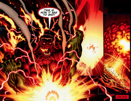 Comic Red Hulk HD Desktop Wallpaper | Background Image